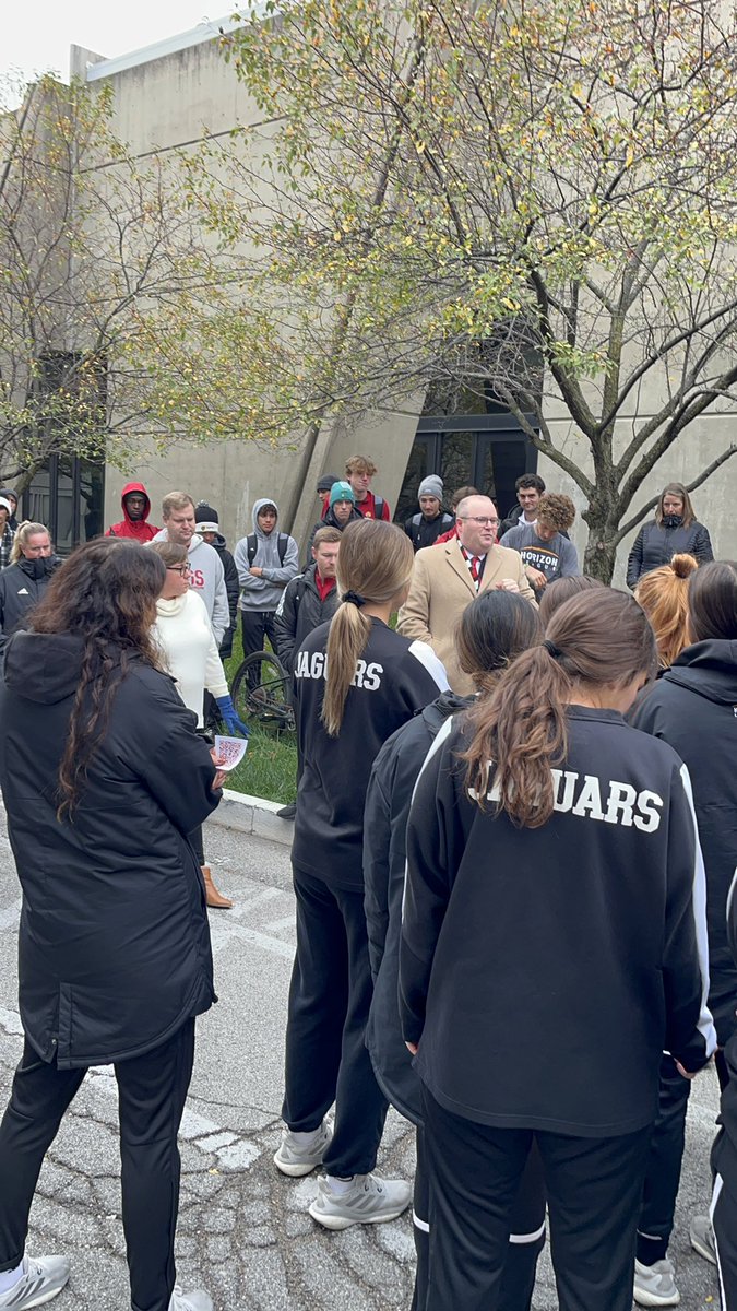 Exciting send off to the girls as we headed to Milwaukee to play in the semi finals tomorrow. Let’s go JAGS!!