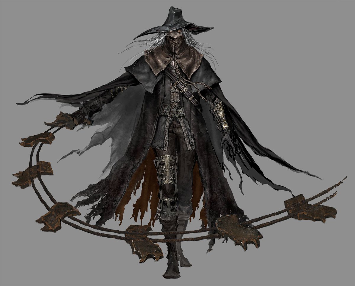 FromsoftHoarder's tweet image. Bloodborne - Old Hunter Concept Art