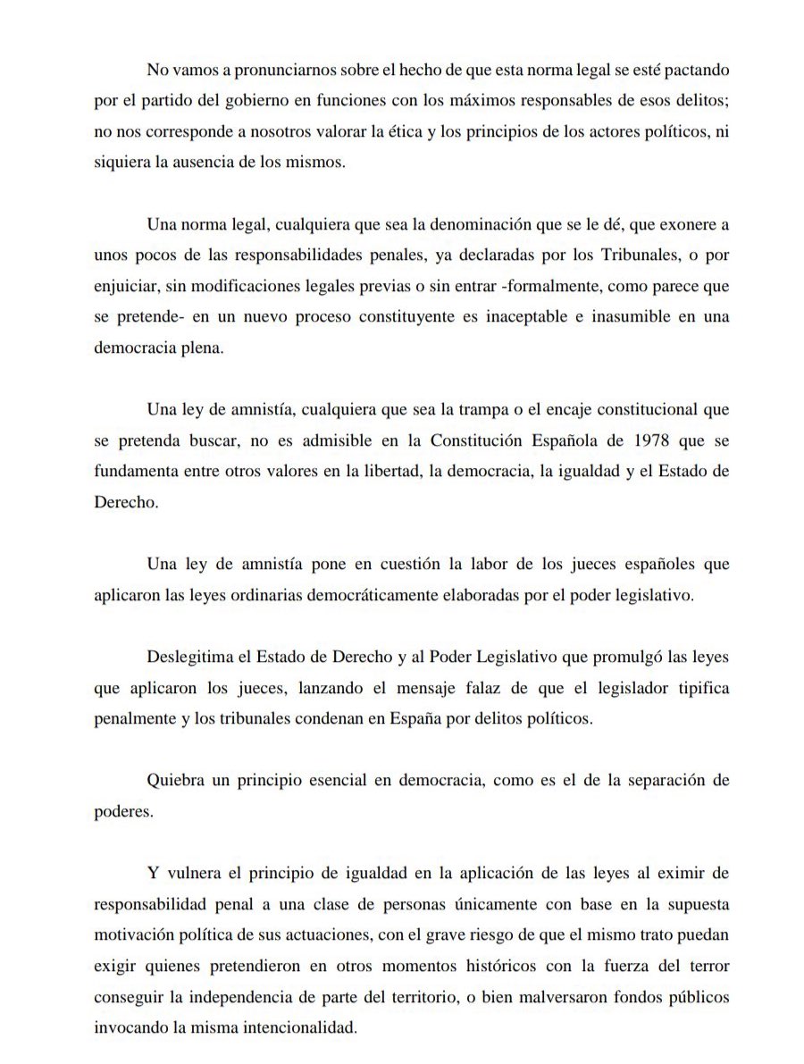 Pedro Pineda Celis (@pedropcelis) on Twitter photo 🔴 ÚLTIMA HORA| Comunicado de la <a href="/juecesAPM/">APM Nacional</a> contra Sánchez por la amnistía y en defensa del Estado de derecho.
Demoledor. 🔴 ÚLTIMA HORA| Comunicado de la <a href="/juecesAPM/">APM Nacional</a> contra Sánchez por la amnistía y en defensa del Estado de derecho.
Demoledor.