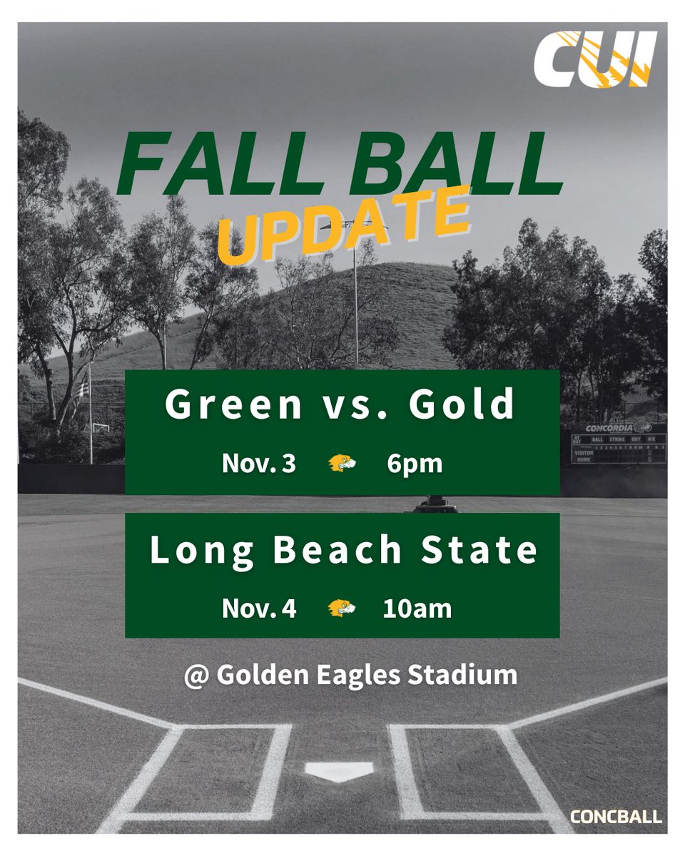 Schedule Update❗️This Saturday, we will host LBSU with the first pitch at 10 a.m. On Friday, our final game of the Green &amp; Gold Series is at 6 p.m. The series is currently tied 2-2, winner takes home the 👑