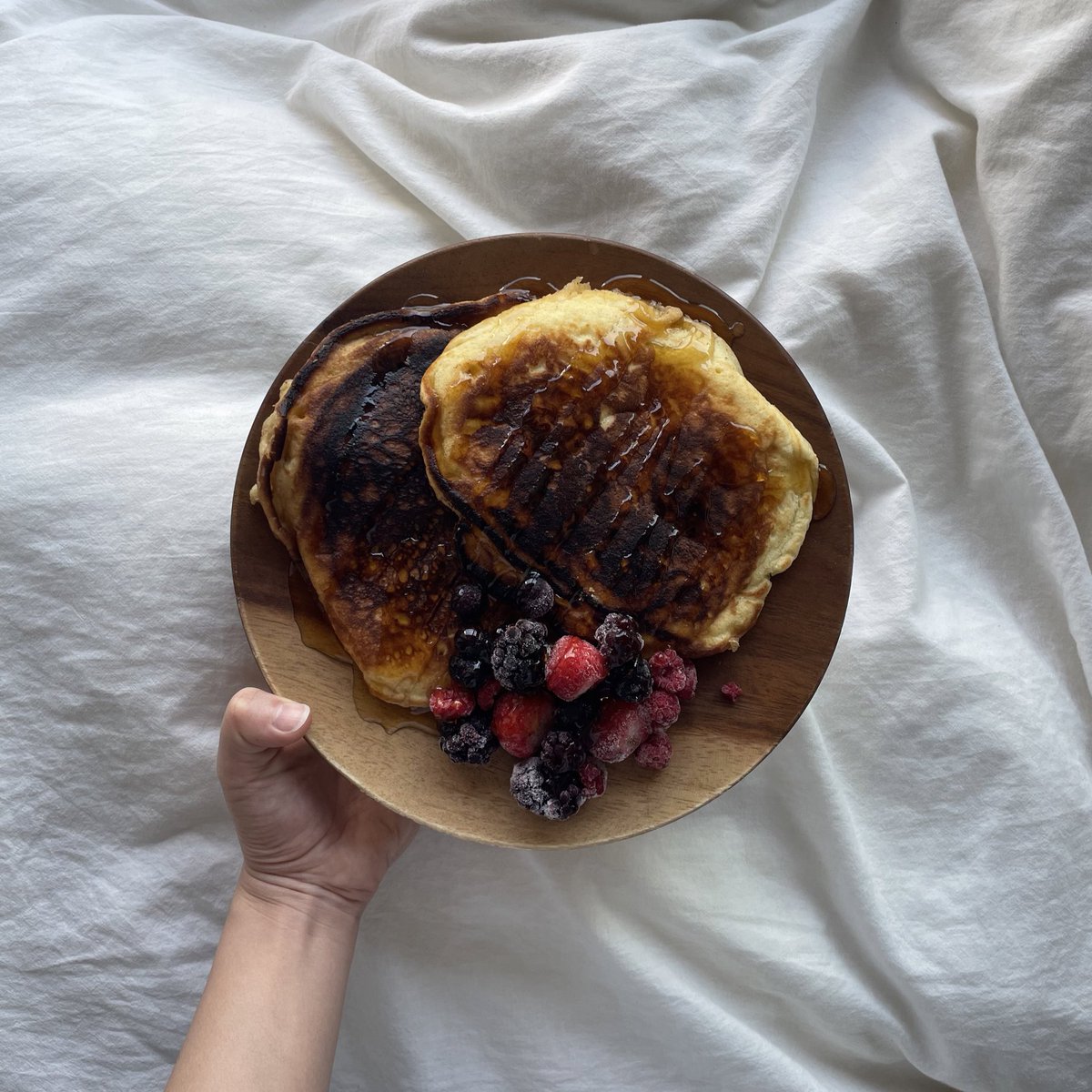 焦がしちゃった、、、🥣🥞
