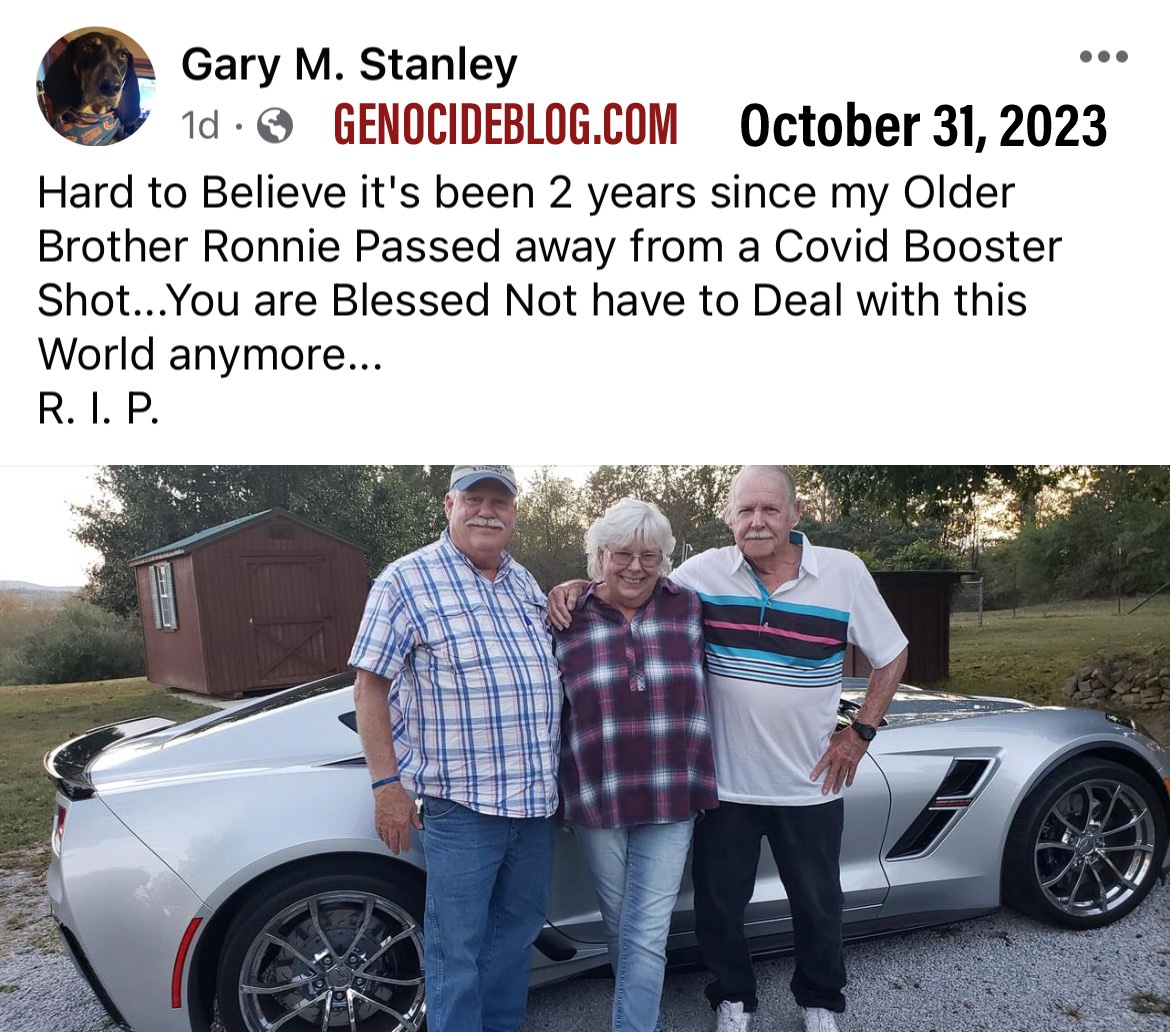 JonelessHomes's tweet photo. “Hard to Believe it's been 2 years since my Older Brother Ronnie Passed away from a Covid Booster Shot... You are Blessed Not to Deal with this World anymore... R. I. P.” 💉 ☠️ (Oct. 2023) #DiedSuddenly
https://t.co/DUDjlHoPrY https://t.co/9QUpjFtOP5