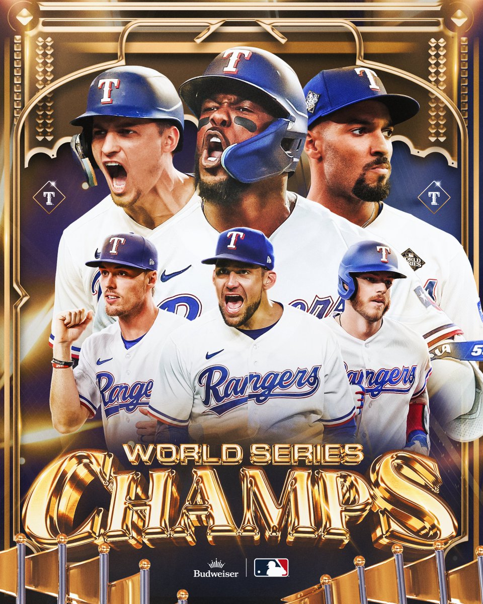 MLB on X: For the first time in franchise history, the Texas @Rangers are # WorldSeries Champions! #CHAMPS  / X