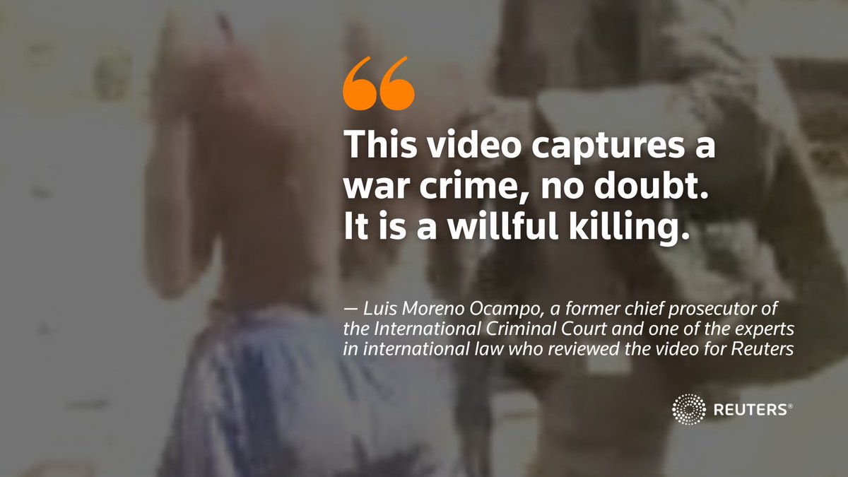 How @Reuters and @Bellingcat verified a video of the 2015 killing of an unarmed youth while in Nigerian military custody. Experts told reporters the killing was a war crime reut.rs/3Mlc0KE by @readelev @DG_Lewis @timcocks via @specialreports & @Bellingcat's @Mabl2K