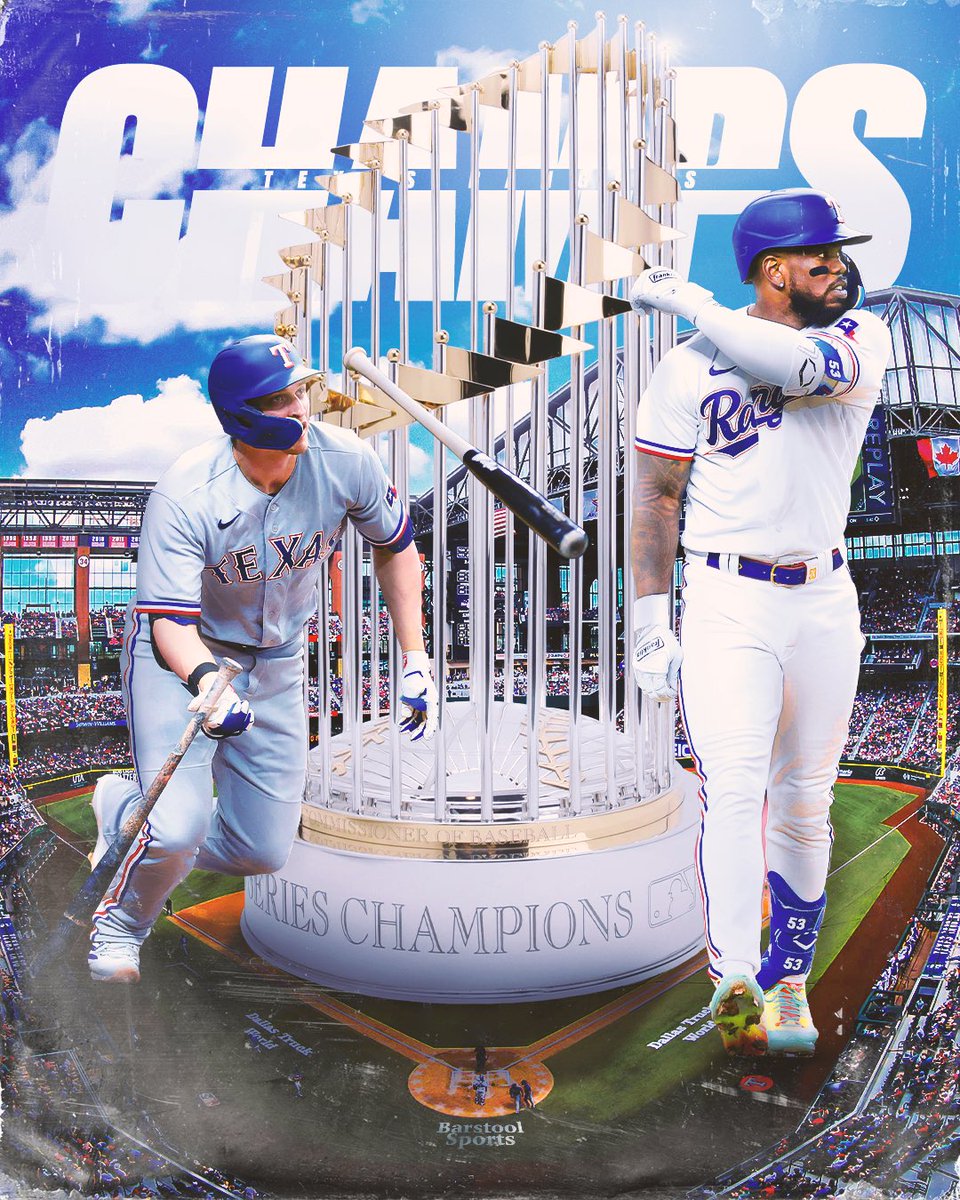 THE TEXAS RANGERS HAVE WON THE WORLD SERIES
