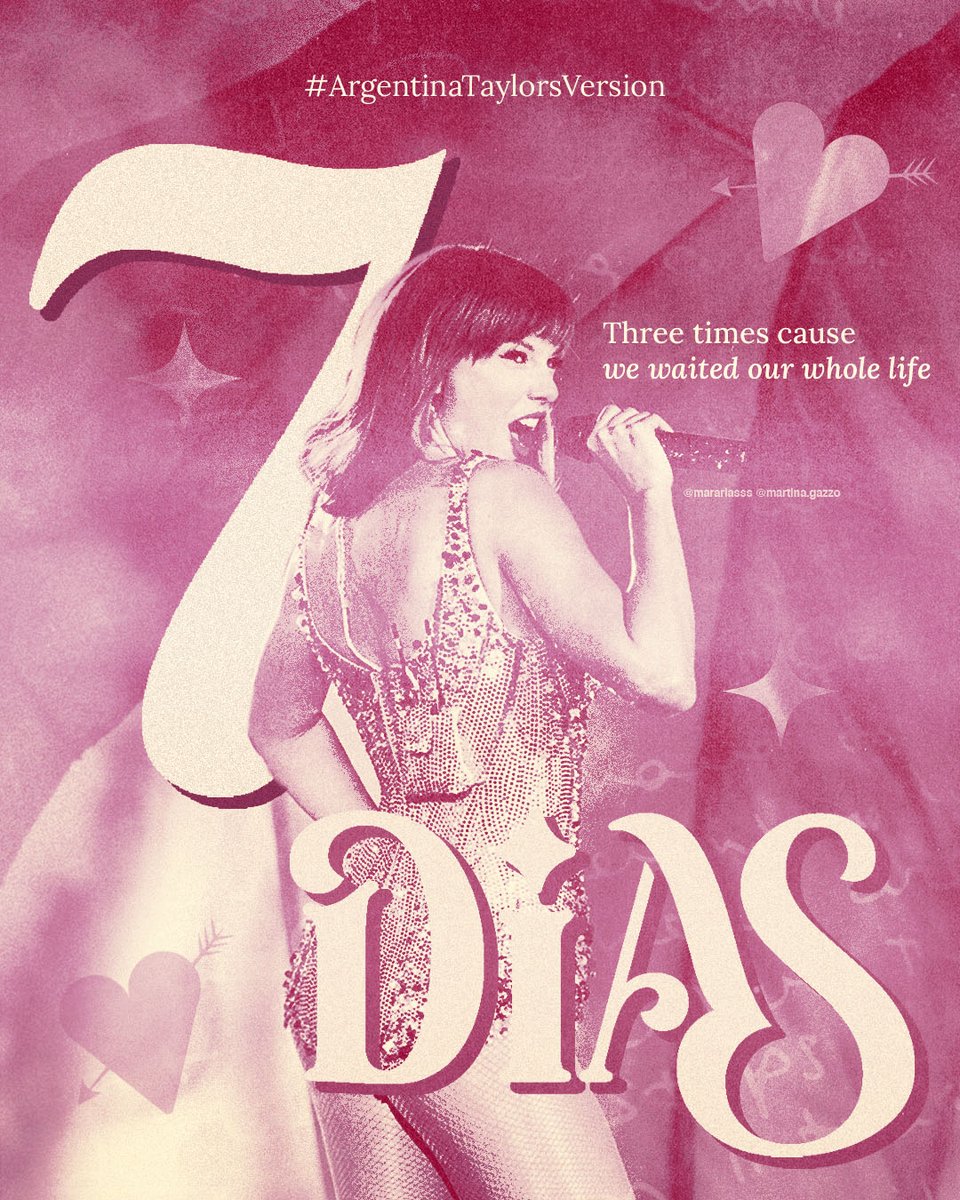 TayUpdatesARG's tweet photo. En 7 días, en el monumental we'll save you a seat @taylorswift13 🩷💌

#ArgentinaTaylorsVersion https://t.co/TAYGQC8UVL