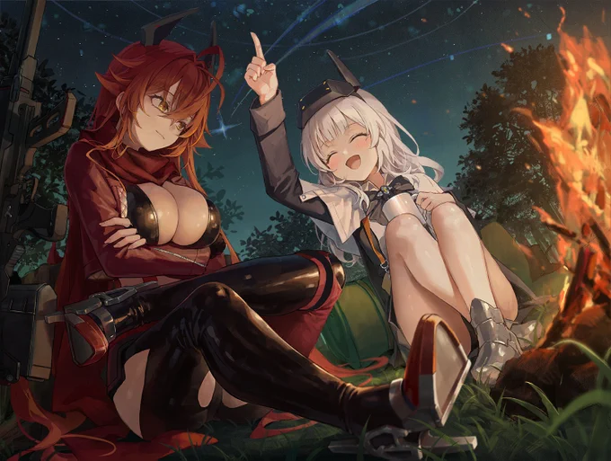 [승리의 여신:니케] 1주년, 새로 합류한 전설의 니케, 레드후드와 작고 귀여워진 어린 스노우화이트가 함께 축하드립니다~!  #NIKKE1stAnniversary #니케1주년 #니케 #NIKKE #레드후드