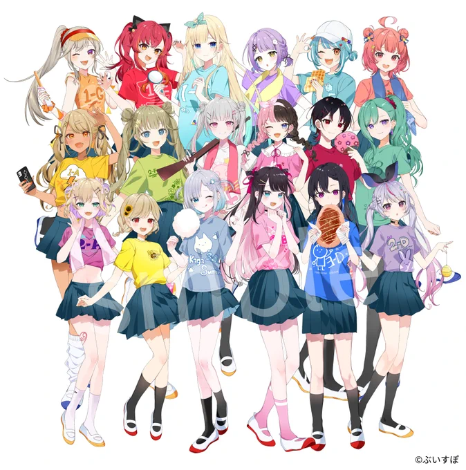 #ぶいすぽ文化体育祭  「ぶいすぽっ!文化体育祭」の文化祭ビジュアル描かせていただきました!!グッズも可愛い…!!イベント楽しんでください!!  