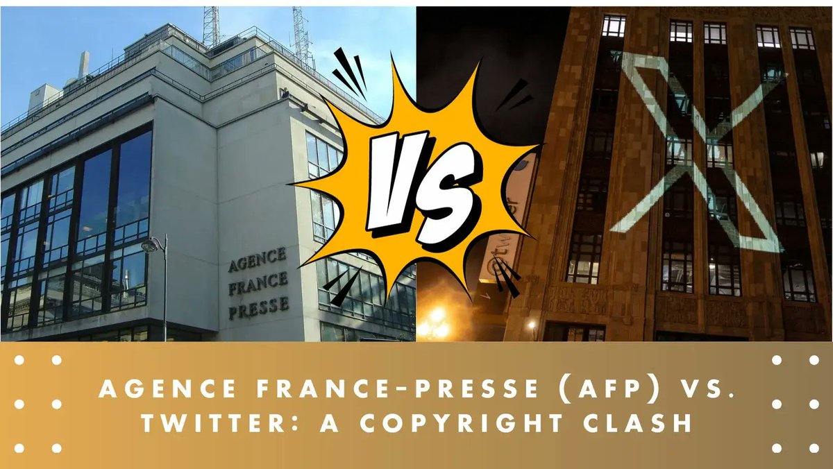AGENCE FRANCE-PRESSE (AFP) VS. TWITTER: A COPYRIGHT CLASH

thetrendyweb.com/agence-france-…

#Copyright, #Clash, #AgenceFrancePresse, #Twitter, #NeighboringRights, #DigitalCopyright, #NewsAgencies, #Publishers, #SocialMedia,  #FrenchLegislation, #ElonMusk, #NewsContent