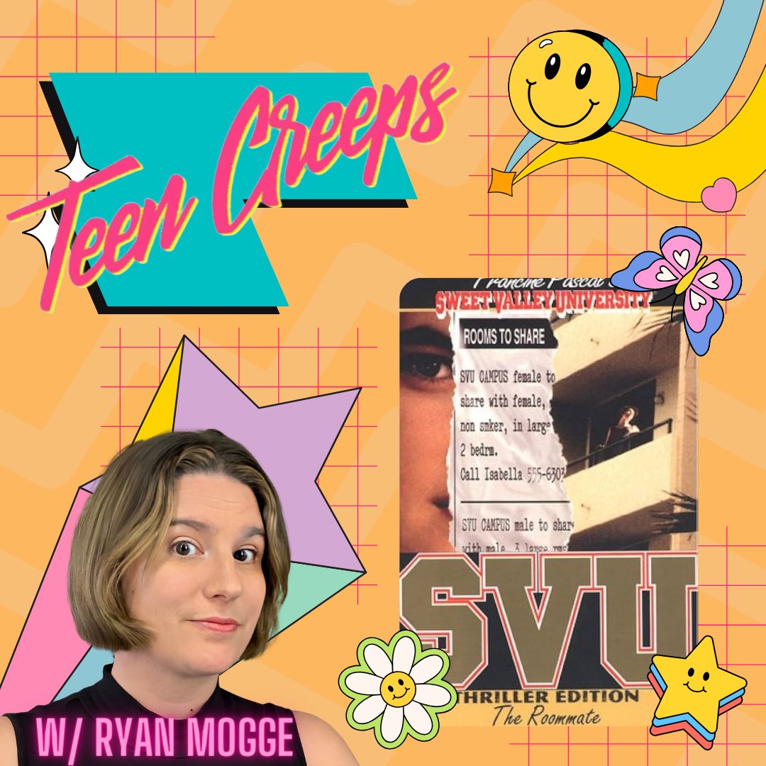 teencreepspod's tweet photo. This week @kellynugee &amp; @lindsaykatai are joined by Sweet Valley Correspondent and star, @rmogge (@shippledips) to talk Sweet Valley University: The Roommate. They get into terrible relationship mistakes, Sloppy Joe Country Mice, gaslighting galore, the lack of Elizabeth, &amp; more! https://t.co/DU6QeT8fb6