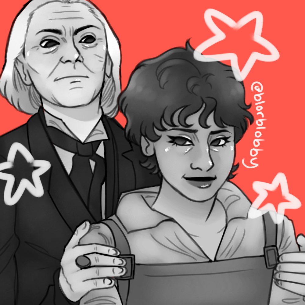 blorblobby's tweet image. whovember day one giggle #firstdoctor #susanforeman #doctorwho #DoctorWho60 #DoctorWhoFanArt #Whoniverse