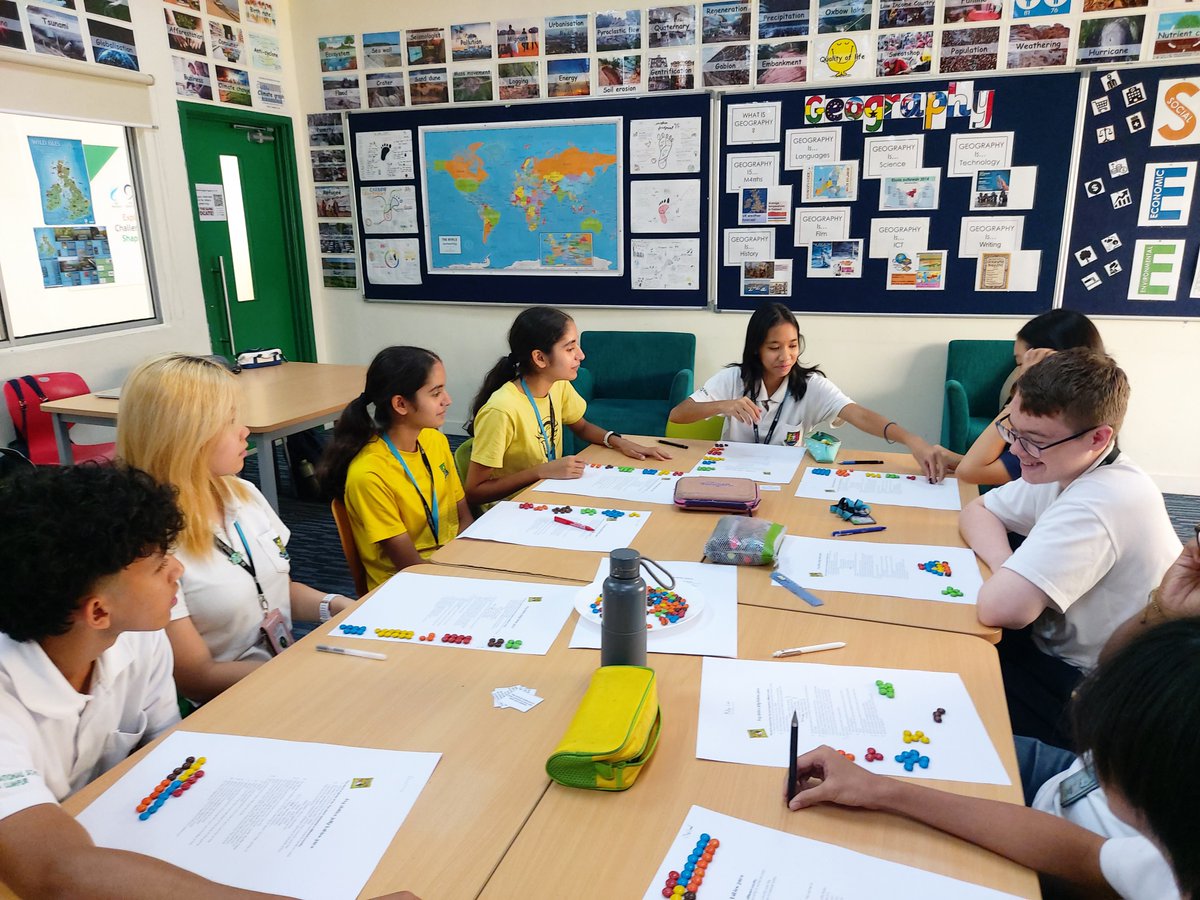 GIShumanities's tweet photo. Y10 Geographers using M&amp;Ms to investigate population structure and change. #populationgame https://t.co/ZN4xV6FBIo