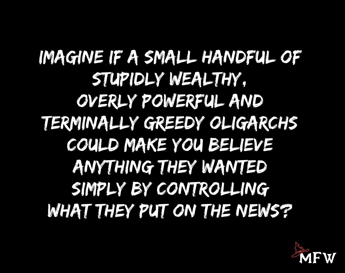 MFWitches's tweet photo. 1/2. As promised over recent months, MFW is shortly to kick into a higher gear.

We ask all interested in our work to read this tweet and our pinned tweet; share our message; and follow us on as many platforms as you can so you’re getting our calls to action.

After spending the past year running several successful campaigns (including ensuring Donald Trump Jnr. didn’t come here to spread hate and lies and being a significant part of Rupert Murdoch’s recent profit drop of ~75%) and then focussing on the Voice Referendum, we’re now ready to further reduce the impact of hate media in Australia and elsewhere.

And because we’re a collective of like-minded activists (who call ourselves witches: yes, the men are witches too), we want to seek agreement on some issues first before implementing campaign/s.

This first step is to decide the right campaign to focus on next. We’ve two campaigns almost ready to go, so here’s a short description of each:

1. We’ll ramp up our #FossilFools campaign, centred on climate crisis. It’s the topic closest to the hearts of most witches (when genocide isn’t centre stage). This campaign will involve two parts:
- The first is to look at companies in Australia (mainly sporting clubs and arts orgs) still, in 2023, sponsored by fossil fuel companies. There are 20-30 such national or state-wide orgs, and we’ll firmly ask them to divest these partnerships: if they won’t, we’ll collectively boycott all their other sponsors and partners. 
- The second is to target companies whose CEO’s are members of the Business Council of Australia. For those who remember, this Council (apart from regular attacks on workers and the poor) is the bastard group which in late July opposed Andrews’ decision to ban gas appliances in all new homes from early 2024. For this, BCA said the initiative “put Australia's net zero by 2050 commitment at risk” when in fact, it does the opposite. Yet the CEO’s of Australia’s biggest corporations (including orgs with no business supporting anti-climate action such as Australia’s biggest universities) are all members of BCA. We insist they stop, and will run a boycott campaign against the 800 or so companies currently members.

2. The second campaign (#MurdochFreeWorld) we believe Australia is ready for. Essentially, we’ll pivot from asking advertisers to stop *paying for* Murdoch’s hate media to asking stockists to stop *spreading* Murdoch’s hate media. This means we send polite emails and messages to cafes, medical centres, schools, transport orgs, supermarkets and other businesses which either supply Murdoch newspapers free of charge to staff, clients and/or customers, or who play Sky News TV in their outlets. We’ll set up a dedicated website page to record such stockists, and ask witches to boycott those on the lists who refuse to divest of providing this media. At this stage, this campaign will focus only on Murdoch material, but might expand to other hate media later.

In essence, this will mirror the amazing UK campaign where the entire city of Liverpool boycotted “The Sun” newspaper (also owned by Murdoch), which continues to this day. If you haven’t heard of it, have a read: 
https://t.co/BzH7sQwOXO
____

We believe a shitload of Aussies are angry enough now to want Murdoch’s crap out of their cafes and schools. The anti-climate, racist, sexist and genocide-promoting bullshit they keep churning out has gone way too fucking far. Do you agree?

The biggest problem we’ve got ATM is we don’t have the resources to pay staff to run both campaigns. If you want us to run both, you can of course donate for it (https://t.co/yZ0i3SfsTs), and vote accordingly too.

But otherwise, please vote on the poll (in our second tweet in this thread) to say which campaign you’d prefer. If you want something else entirely and/or want to explain your vote more fully, please do so in a reply.

Here we go, witches.

Vote, stay witchy, and stay tuned.

Because if not us, then who?

#ToYourBrooms