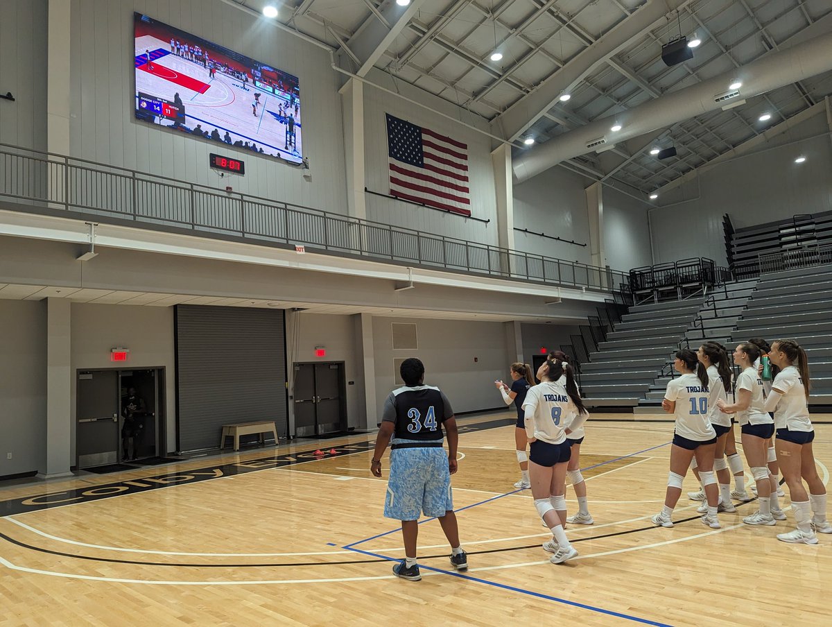 KennyyGee's tweet photo. The playoff season is a special time! After the Trojans advanced to the Region VI semifinals, the team watched live to see who was up next. #RegionVI #BleedBlue #FinalFour https://t.co/FhrbOJUPK1