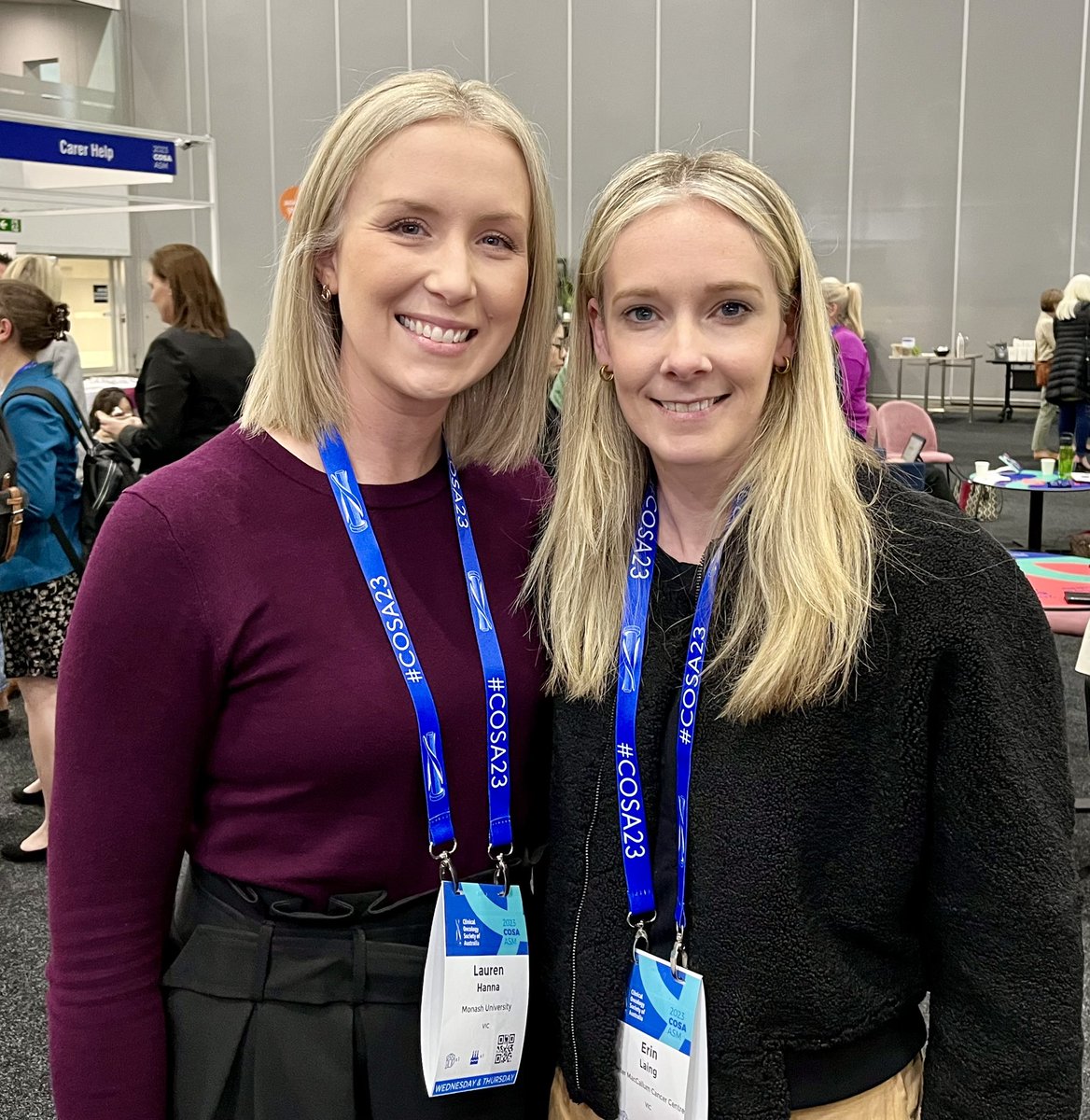 I’ve known @ErinLaing_Diet for almost 20 years, but #COSA23 is our very first conference together! From uni days at @Deakin, to new grad dietitians @PeninsulaHealth, and now postdoctoral research in #cancer #nutrition, I’m so grateful for our friendship! 😍