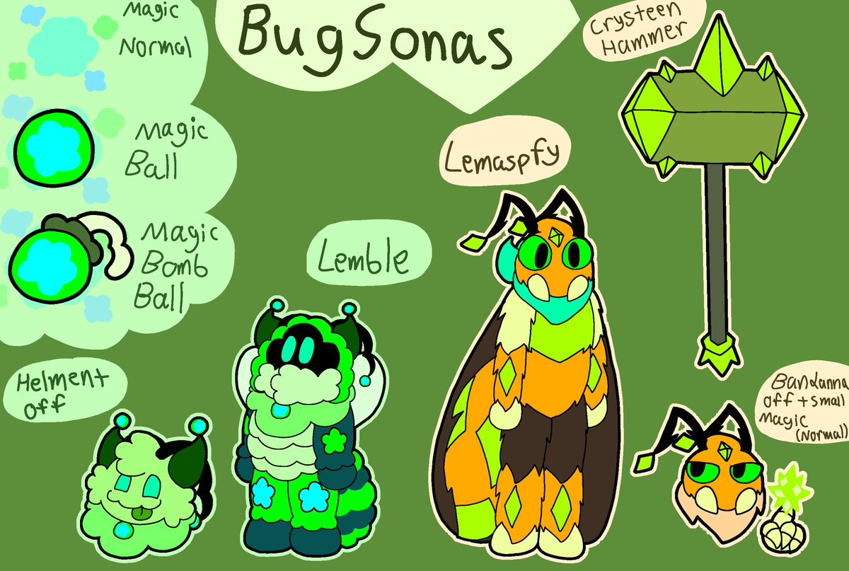 LemmyKirby's tweet photo. Bug Sonas ref update yet Again
( Fluffy Beeble (Bee x beetle) and a Fluffy Mantis )
#bugfablesoc #bugfablesocs #bugsona #Bugsonas https://t.co/MpUvTjzxJD