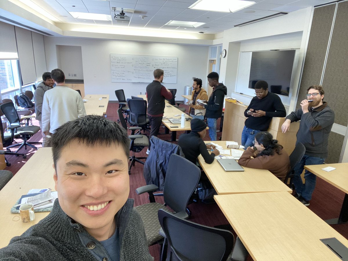 YuanningFeng's tweet photo. My Advance Organic Chemistry course’s students escaped from the midterm exam to discuss their pocket posters on different topics. L to R: @umeshchaud30681 @M_S_Muhd @OlamideMosesAb1 Arun Dahal, Jacob Solomon, Loveth Iwuala, Upasana Chatterjee, Daniel Walker, me &amp; Daniel McSwain https://t.co/5vkizasgdU