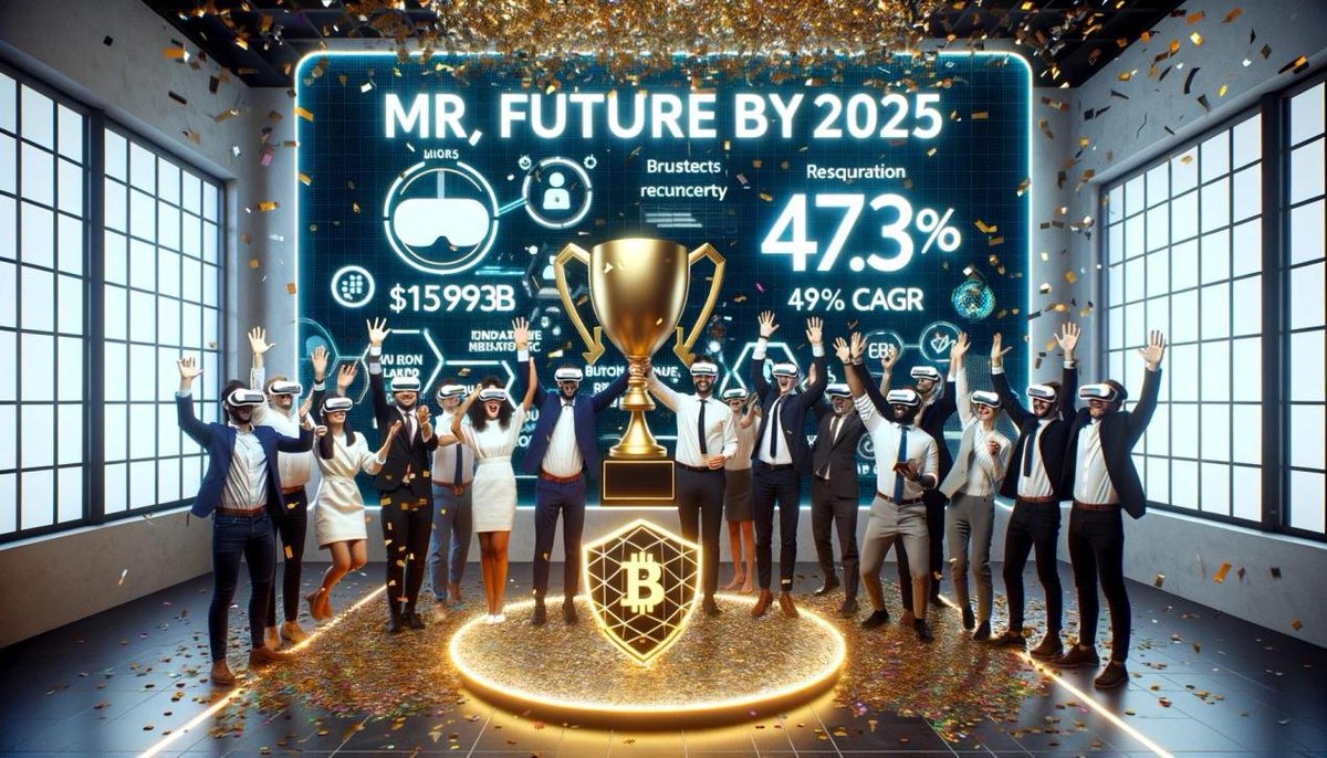 DMRIT_'s tweet photo. Cha-ching! MR market hitting $15.393B by 2025 with a blazing 47.9% CAGR. And guess what? Blockchain's got MR's back on security! #MRFutureIsBright #TrustTheBlock" https://t.co/Aq8eNJ6H7r