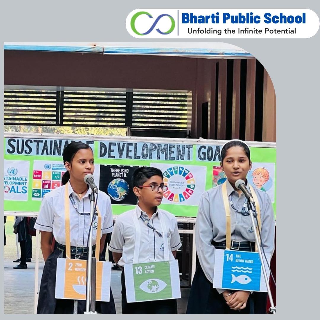 Empowering the next generation of eco-warriors! 🌱 Today's 'Sustainable Development' assembly was filled with inspiration and actionable insights. Let's build a sustainable world together! 💚🌍 #SustainableSchool #EcoLeaders #FutureReady #BPS #BhartiPublicSchool