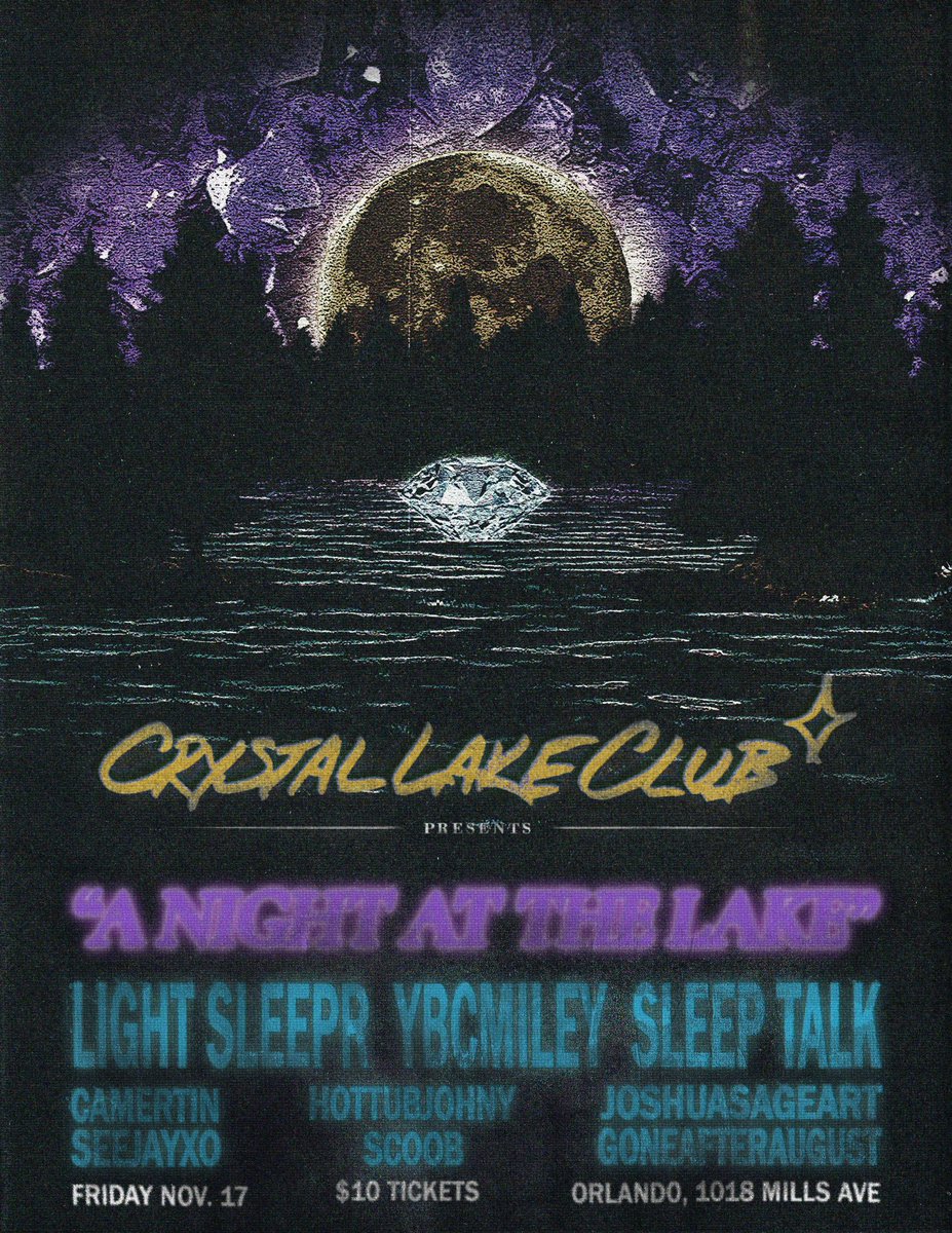 orlando 
nov 17 📅
performances from:
<a href="/seejayxo/">seejay</a> @hottubjohny 
<a href="/JoshuaSageArt/">SageArt</a> <a href="/scoobyisalright/">scoobert!</a> 
<a href="/ttbgod/">august ♡</a> @Camertin @ybcmiley 
@LilSleepTalk <a href="/lightsleeprr/">kushyy</a>