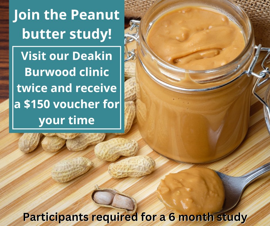 Deakin IPAN (@deakinipan) on Twitter photo We’re looking for adults aged 65 and over to help us understand if eating peanut butter everyday can benefit health.
Interested? bit.ly/3ICUWO2
@deakinresearch @DeakinHealth <a href="/tanszeyen/">Dr Sze-Yen Tan, AdvAPD RNutr.</a> We’re looking for adults aged 65 and over to help us understand if eating peanut butter everyday can benefit health.
Interested? bit.ly/3ICUWO2
@deakinresearch @DeakinHealth <a href="/tanszeyen/">Dr Sze-Yen Tan, AdvAPD RNutr.</a>