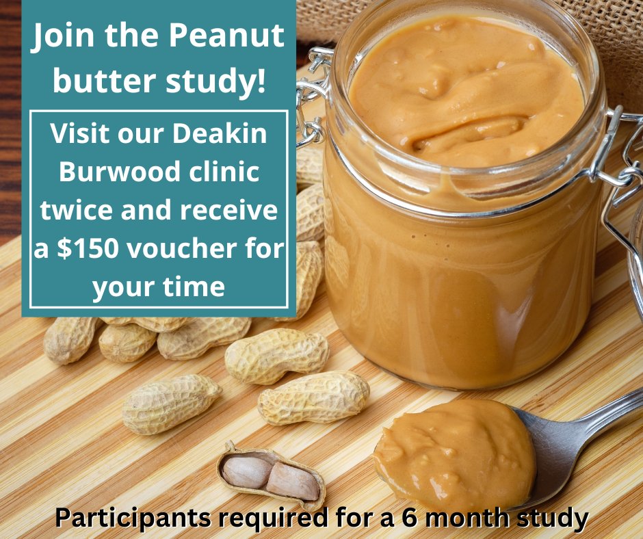 We’re looking for adults aged 65 and over to help us understand if eating peanut butter everyday can benefit health. Interested? bit.ly/3ICUWO2 @deakinresearch @DeakinHealth @tanszeyen