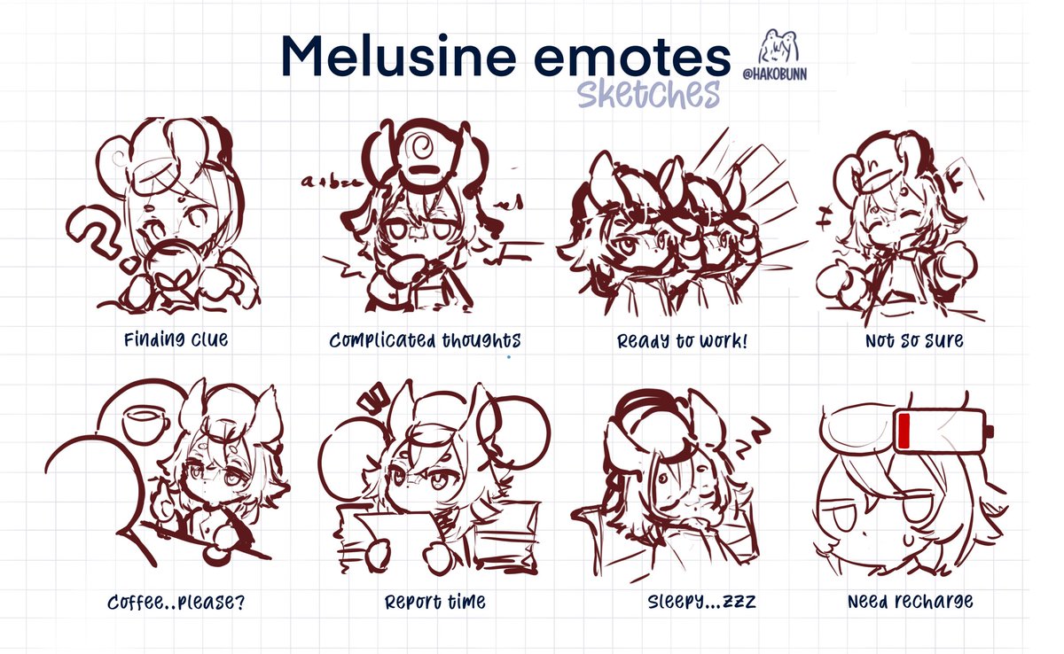 My not-confident and last minute entries for melusine emotes. This is first time im joining this..so I hope they are ok.. i just love those Melusine officer and thts the reason i wnna try:’3 #GenshinImpact #Genshinfanart #Melusine #MelusineFanArt