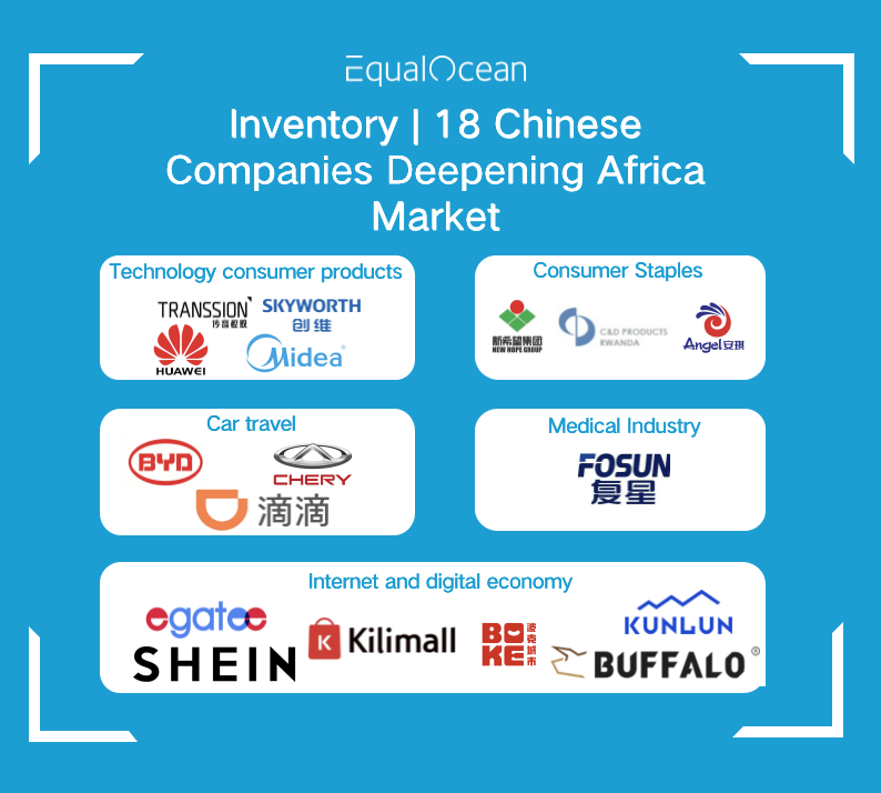 18 #Chinese enterprises deeply invested in #Africa, spanning five major sectors: technology #consumer products, daily consumer staples, automotive #Transportation, #Internet and digital #economy, and #pharmaceuticals. equalocean.com/analysis/20231…