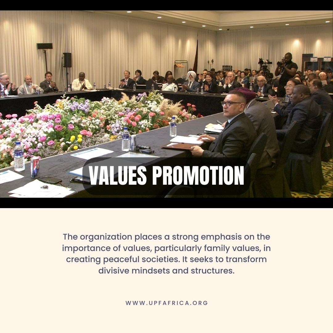 UPFAfrica's tweet photo. 🌐 At the heart of creating harmonious societies lies the promotion of core values. #UPFAfrica champions family values and works diligently to transform mindsets that divide. We stand for a unified world in true values and peace. 🤝✨ #Interdependance #UniversalValues #MutualProsperity
➡️ https://t.co/wpRV49Y5IN