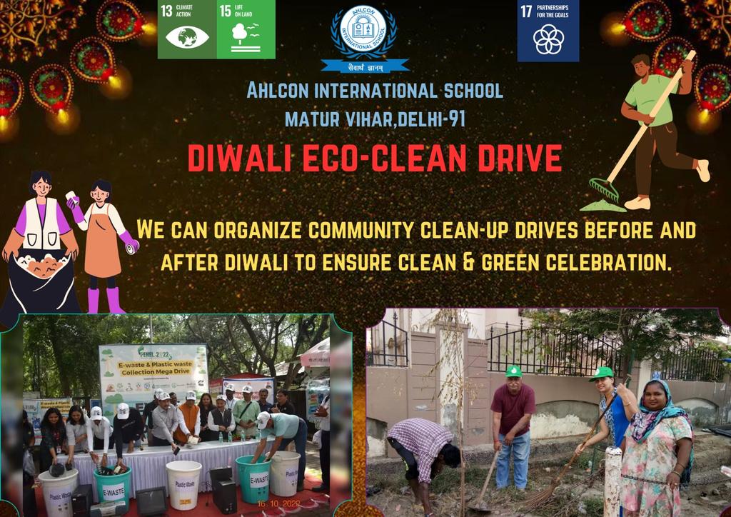 Let's celebrate this  Diwali by promoting Eco Clean Drive and make our environment safe.-part of the science fiesta by the Science Department of #AIS. #ahlconintl <a href="/ashokkp/">Ashok Pandey</a> <a href="/pntduggal/">PUNEET DUGGAL</a> <a href="/y_sanjay/">Sanjay Yadav</a> @Kavita_hm <a href="/BinduRajeshwar/">Bindu Rajeshwar</a> <a href="/sdg4all/">AhlconIntl4SDGs</a> <a href="/PMOIndia/">PMO India</a>