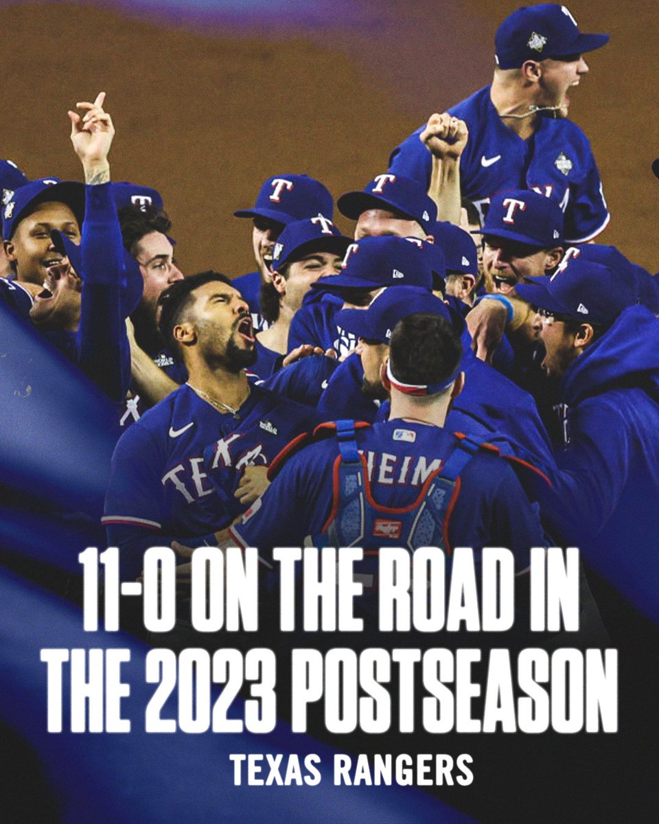 THE RANGERS WERE ROAD WARRIORS 😤 The best postseason road record in MLB history 🏆