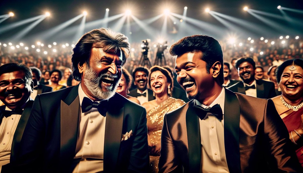 nbalivemobilef4's tweet photo. Rajnikanth and Vijay collecting their awards after thalaivar 171,thalaivar171 leaked climax with vijay and rajnikanth in my previous post #Leo #LeoSuccessMeet #LeoFilm #Thalaivar171 #Thalaivar170 #Jailer #Rajinikanth #vijay #Thalapathy #Thalapathy #Jailer #ICCWorldCup2023 #Rajni https://t.co/r8pr1cdLJL