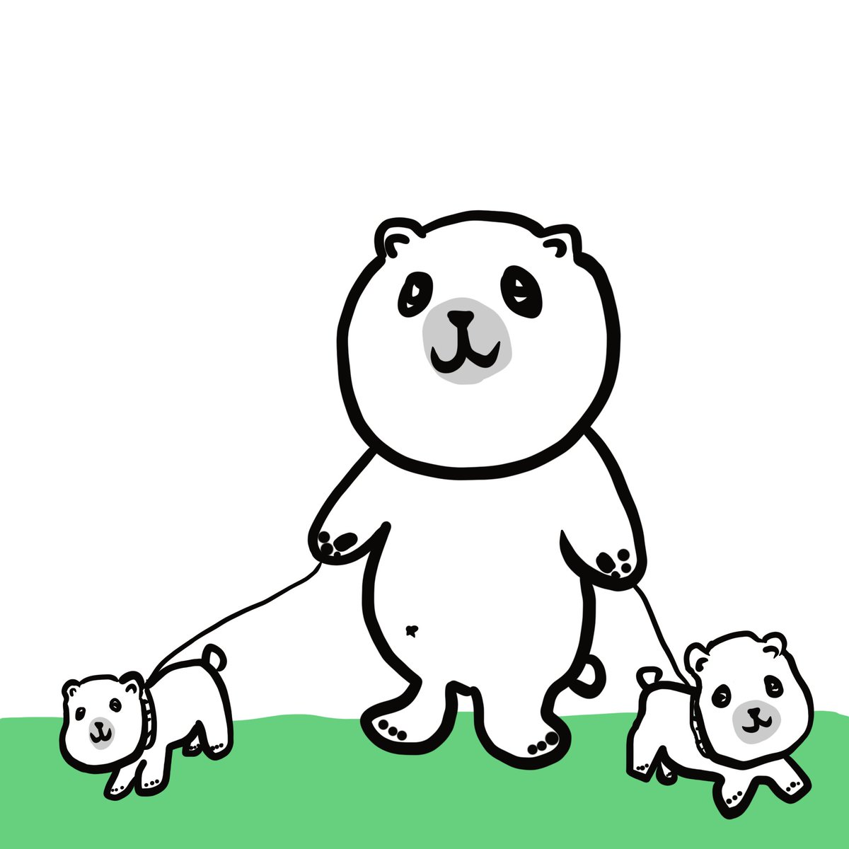 犬の散歩でよい1日を🐻‍❄️🐕🦮

#しろくまゴロー #犬 #イヌ #いぬ #散歩
#しろくま #シロクマ #polarbear
#artwork #illustration #drawing #イラスト #ゆるイラスト