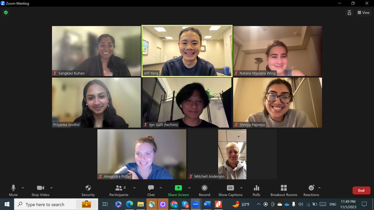 We were on a zoom call at 11:50pm to plan how to best raise #LungCancerAwareness during #lungcancerawarenessmonth!!  I absolutely love our  amazing ALCSI team!!!  Stay tuned for more updates on the #whiteribbonrelay!! #followthewhiteribbon #screeningsaveslives @AmLungCSI