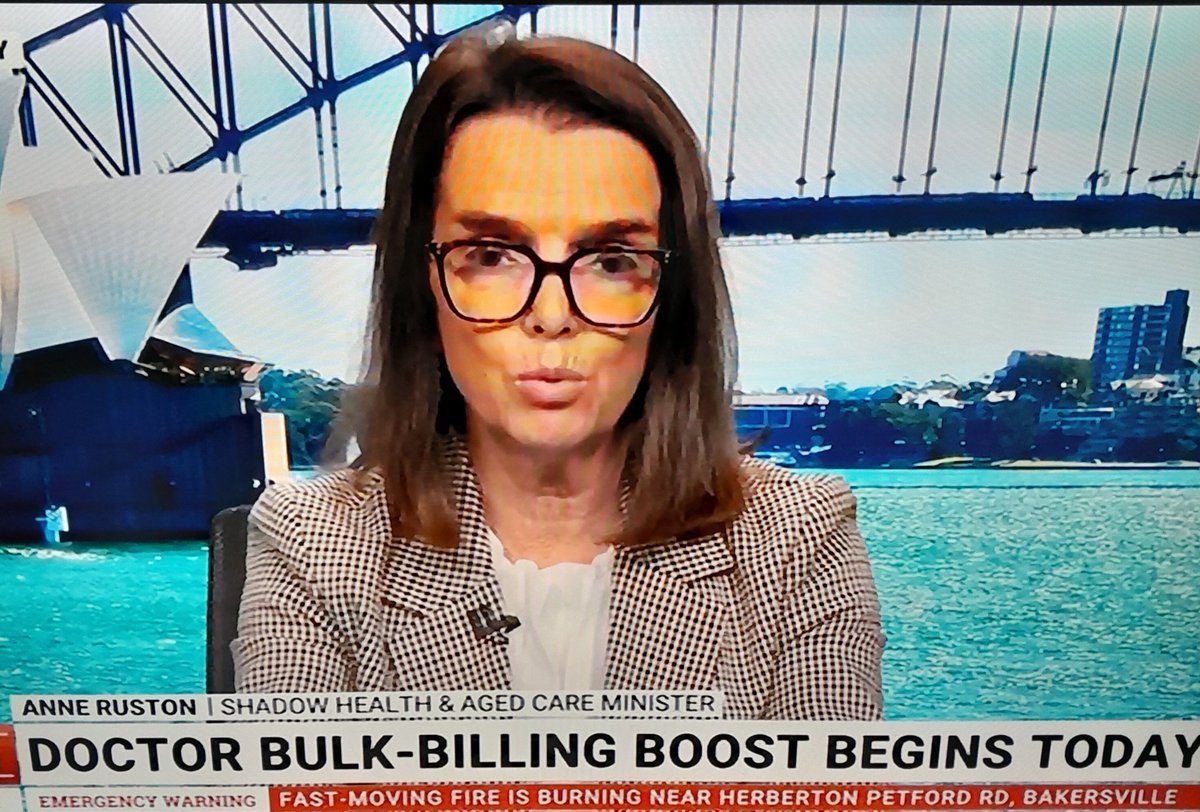 This vile woman had the audacity to complain that we have a Dr shortage and Labors Dr Bulk Billing Boost won't help millions of Australians. Says the creature from the party who neglected to train more Drs and slashed Bulk Billing. My partner and I burst out laughing. #LNPFail