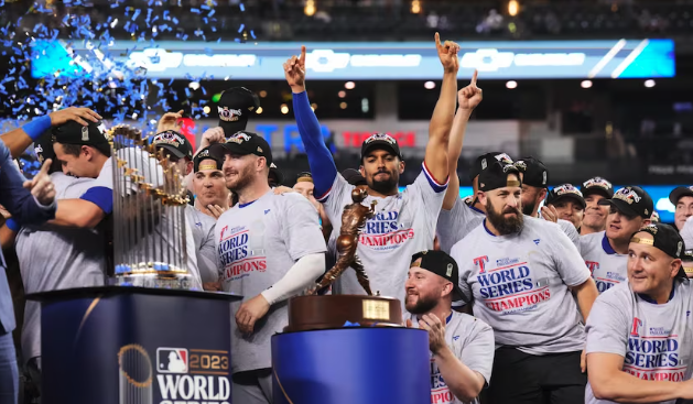 NormsClubhouse's tweet photo. The Texas Rangers have won the World Series!

Full podcast tomorrow! Tune in! https://t.co/k9eO7N6NXS