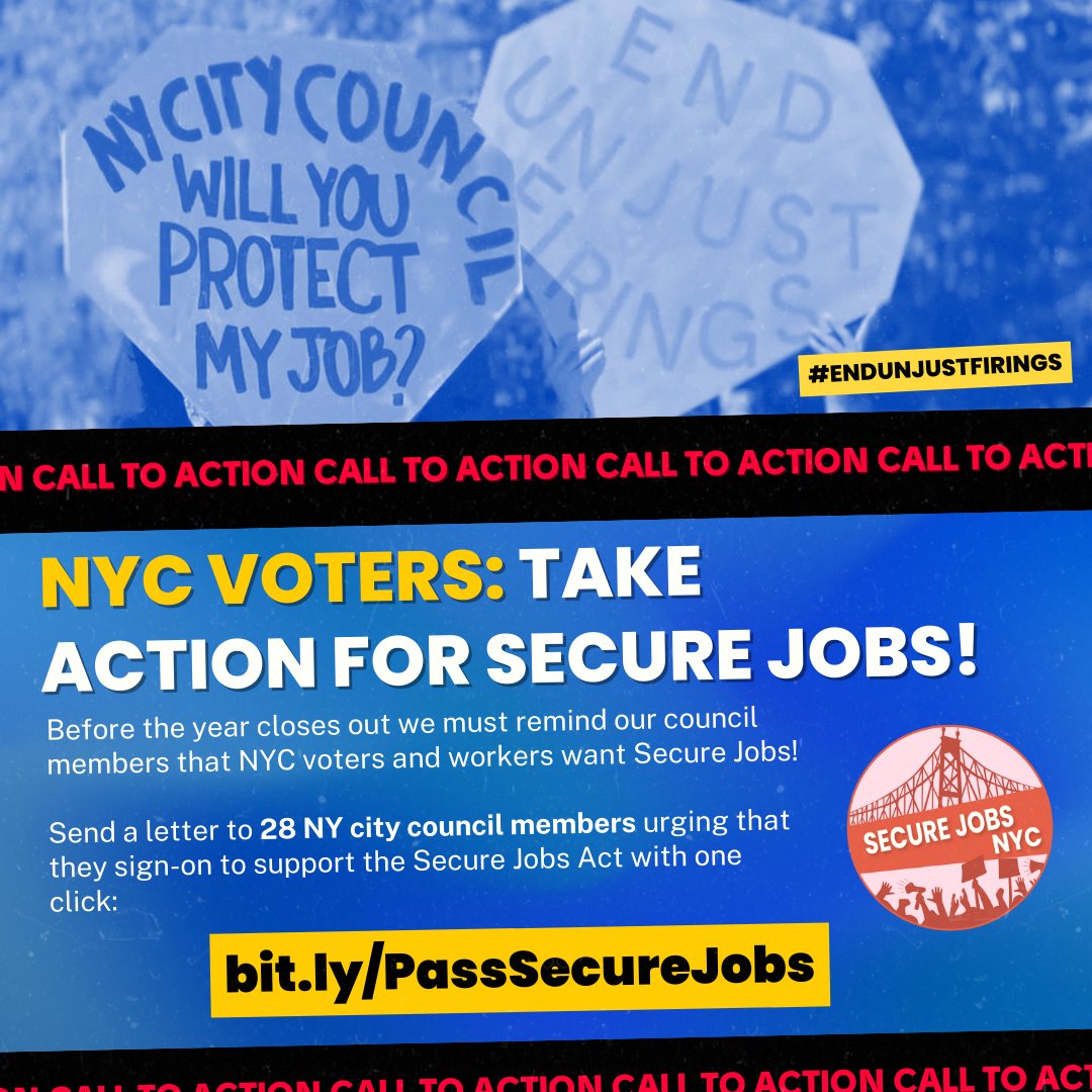 Secure Jobs NYC #EndUnjustFirings tweet media