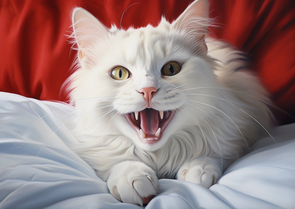 HA! HA! HA! HA! 😸
@Midjourney #Midjourney #Cat #猫 #MaineCat #MaineCoon #メインクーン