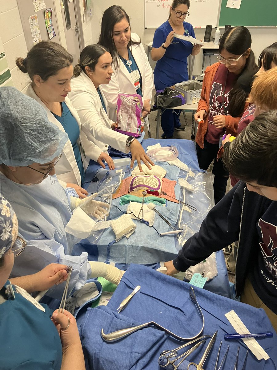 Thank you to El Paso Community College surgical tech program for career day presentation. Our @Montwood_MS students enjoyed this interactive display.