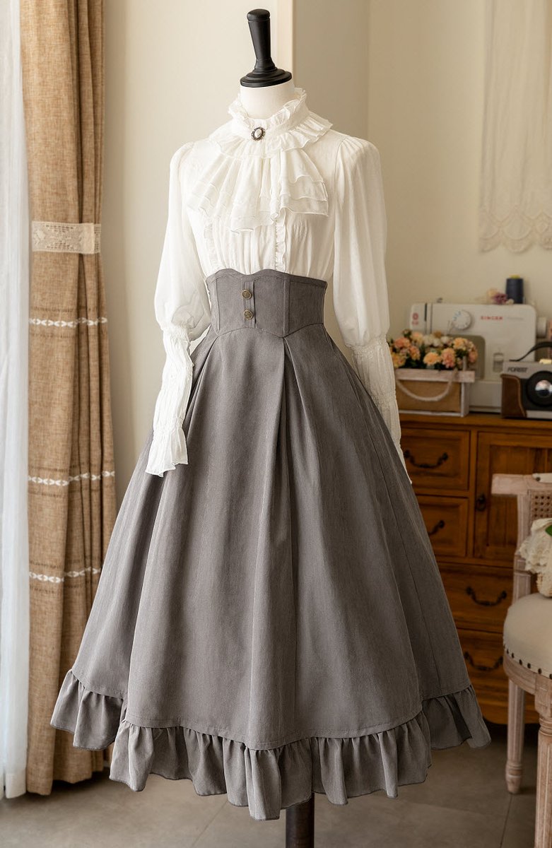 LolitaWardrobe's tweet photo. New Release: Forest Wardrobe 【-Misty Forest-】 Lolita Blouse, Vest and Skirt

◆ Shopping Link >>> https://t.co/fjVrC0hAvt https://t.co/A7KCvO7Ttf