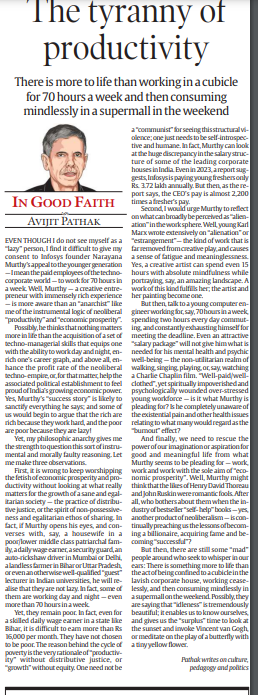 pranjan12781's tweet photo. As I have said before, reading Professor Avijit Pathak is pure joy, even if one does not agree with him completely. He always forces me to think differently. What a scholar! https://t.co/Gif5GJJR1x