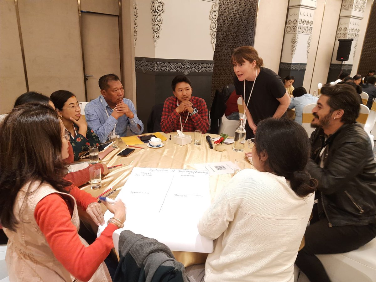 npBritish's tweet photo. 1/3
The #CulturalProtectionFund (CPF) workshop starts with 48 cultural heritage professionals participating in a project design &amp; proposal writing workshop led by #CountercClture. 

This event offers networking opportunities &amp; the chance to apply knowledge to proposal development https://t.co/wuGQdQPvRm