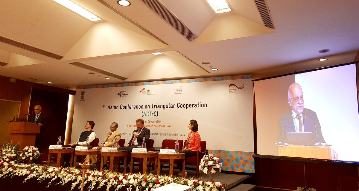 susheco's tweet photo. Amb. Sudhir T. Devare, Chairman, Research Advisory Council, @RIS_NewDelhi highlighting the importance of #SSC and #TrC #IndiaDevelopmentCooperation at #ACTrC  #DevelopemntCooperation #TrC #SSC #Partnerships #DevelopemntCompact 
@RIS_NewDelhi @Sachin_Chat
@gpi_tri @giz_india https://t.co/6tvR76Vo1N