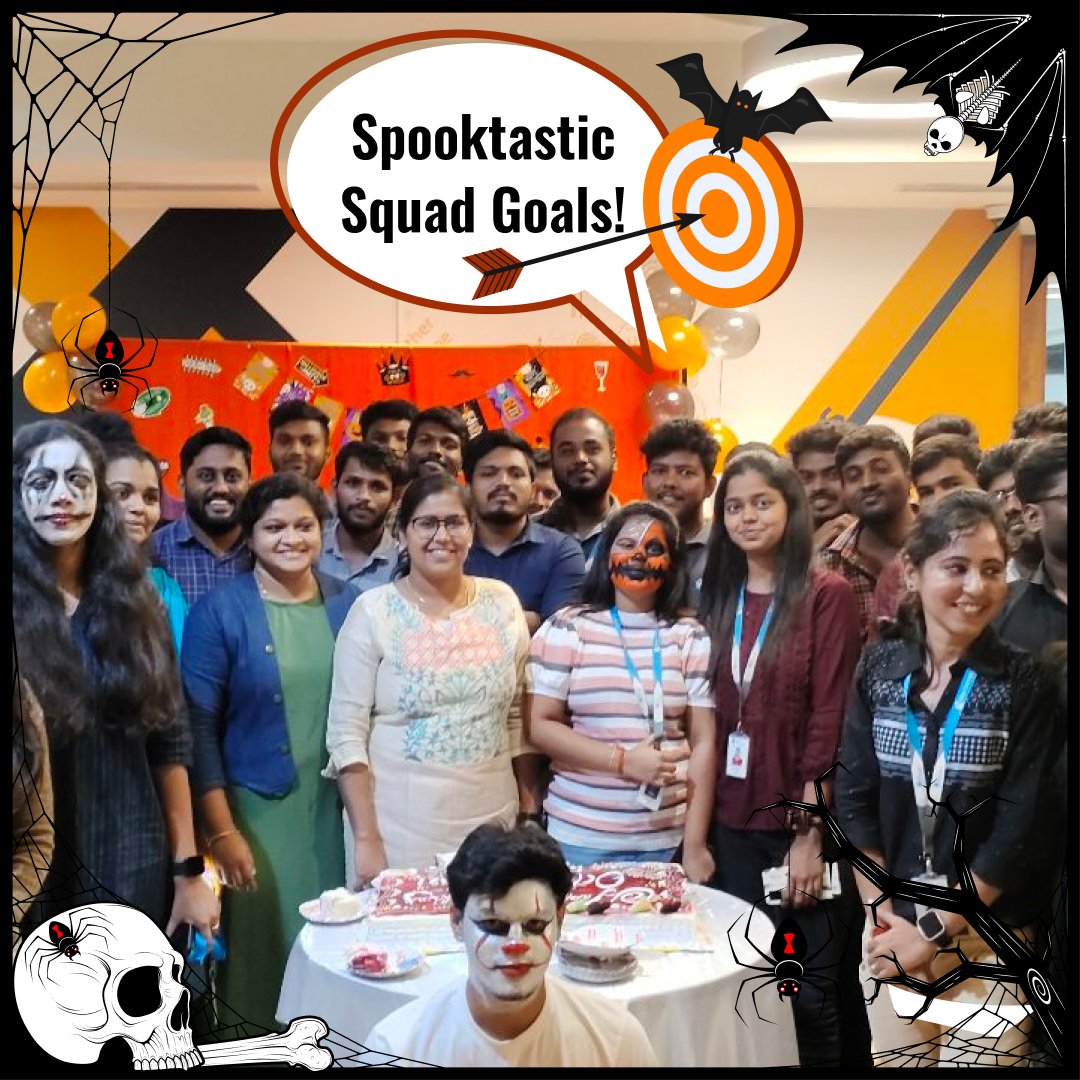 AziroTech's tweet photo. Don't get spooked!
It's just us at #MSys having a blast this #Halloween. Fancy faces everywhere, each with a ghostly giggle. Dare to join the fun?
Take a look at these Spook-tacular faces.
Halloween is done right at #MSysTechnologies!
#LifeATMSys #MSysHalloween2023 https://t.co/UVed5HyMd2
