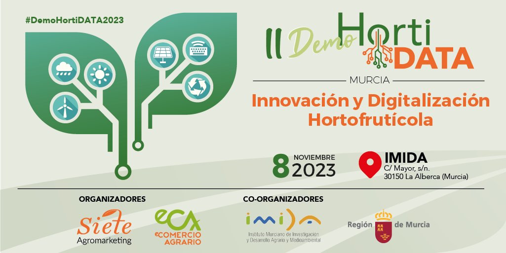 Digitalización

La II #DemoHortiDATA2023 se convierte en punto de encuentro de la digitalización e innovación hortofrutícola, que camina hacia la Agricultura 5.0: más productiva, rentable y sostenible. 

@HortiData @imida_murcia @RM_Agua @regiondemurcia 

ecomercioagrario.com/el-sector-agro…