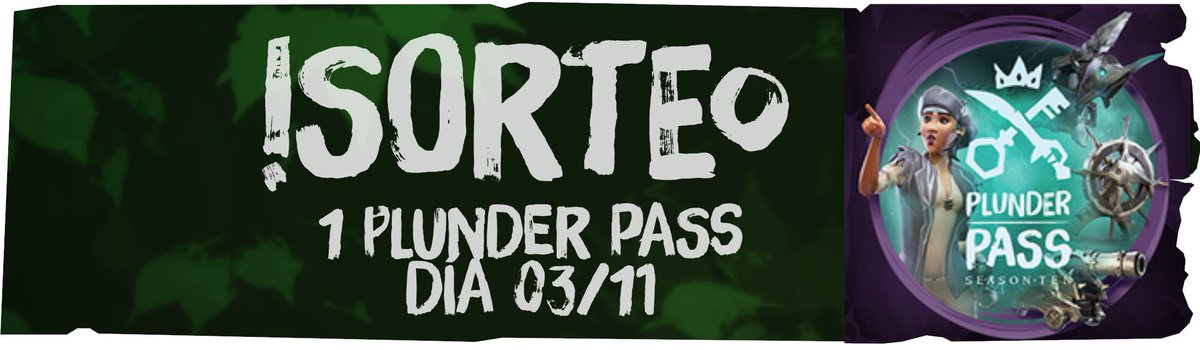 Tenemos un sorteo activo hasta mañana de un pase de la season 10 de Sea Of Thieves. 
Para participar tan sólo tienes que ver mis streams y comprar tickets (cuanto más minutos lleves más tickets podrás comprar)
Más info con !sorteo en el chat de twitch
Suerte!