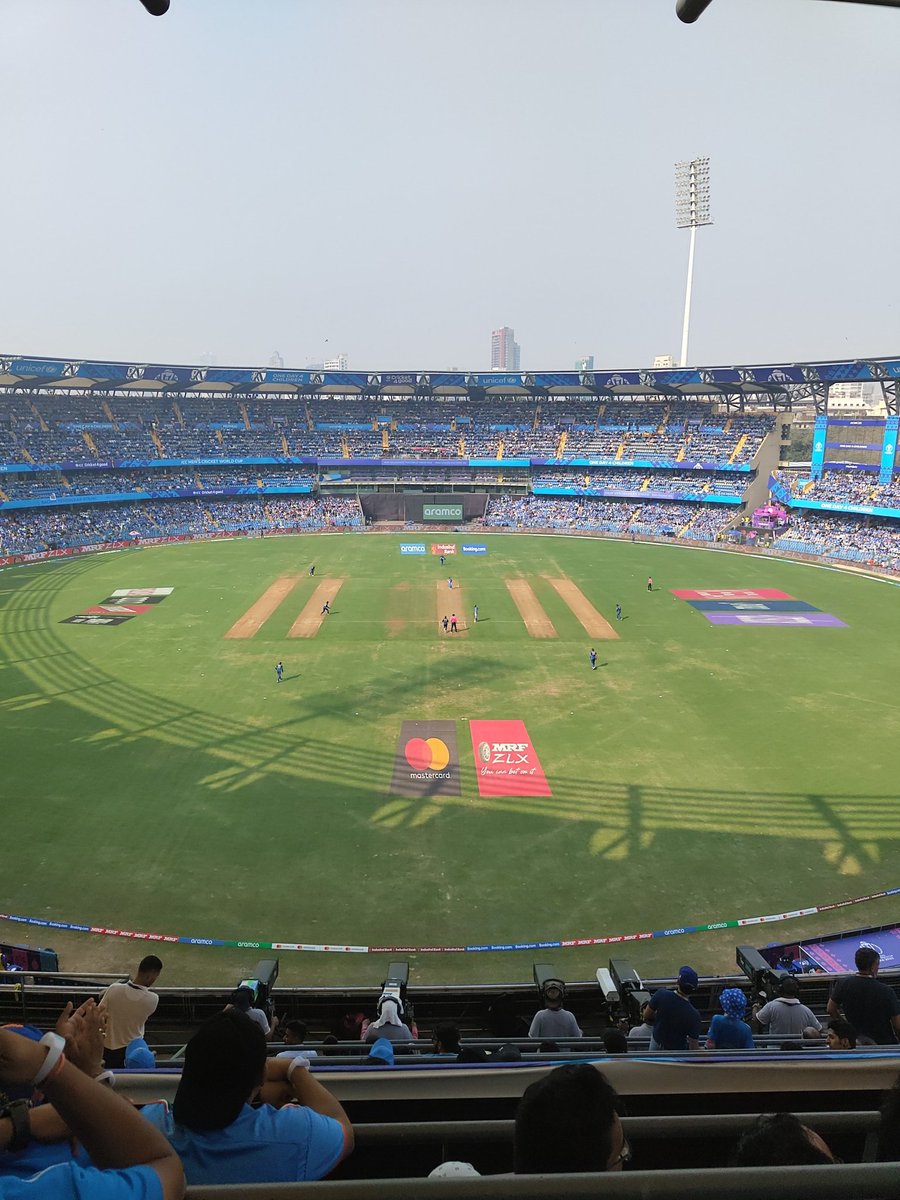 MangeshRB's tweet photo. #INDvsSL Best Seats.. Iconic Wankhede Stadium!! Moments for Life!! 😍🇮🇳💙 #WorldCup2023india @ICC @WorldCup23_ @BCCI https://t.co/42qApaHU0p