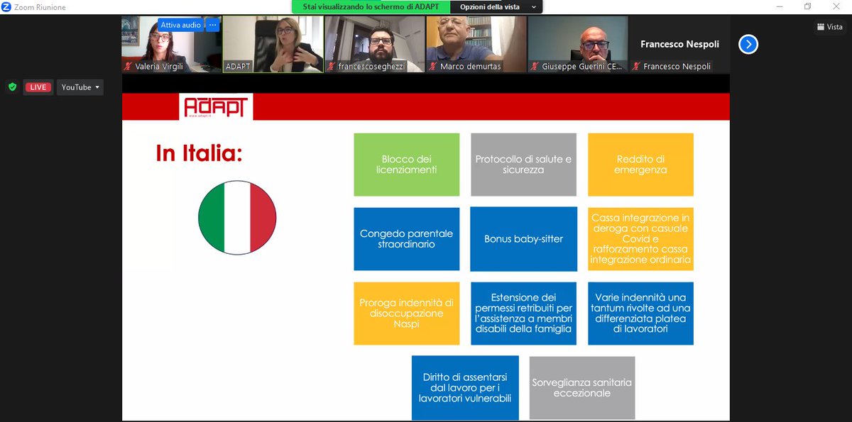 Now streaming on Zoom and Youtube the results of the @DEFEN_CE  project on #socialdialogue in defence of #vulnerablegroups in (post-) #Covid labour markets! 
@StefaniaNegri6 @LaviniaSerrani @francescoseghez @adaptland @ADAPT_bulletin