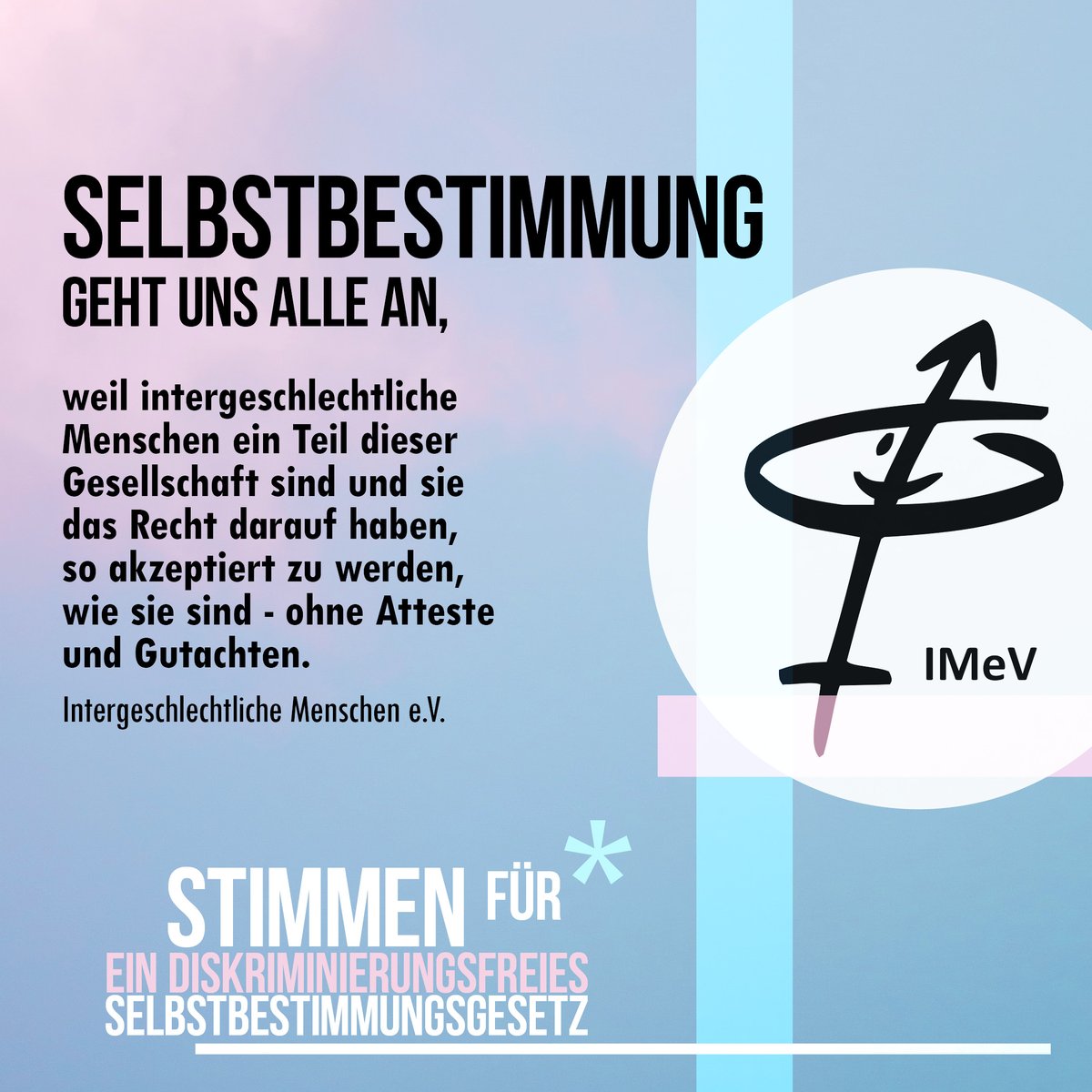 lsvd's tweet photo. #JaZuSelbstbestimmung #SBGG #Selbstbestimmungsgesetz #selbstbestimmung #selbstbestimmt #trans #intergeschlechtlich #nichtbinär #enby #gleichberechtigung #gleicherechte #gerechtigkeit #gesetz https://t.co/SkmNTonXlp