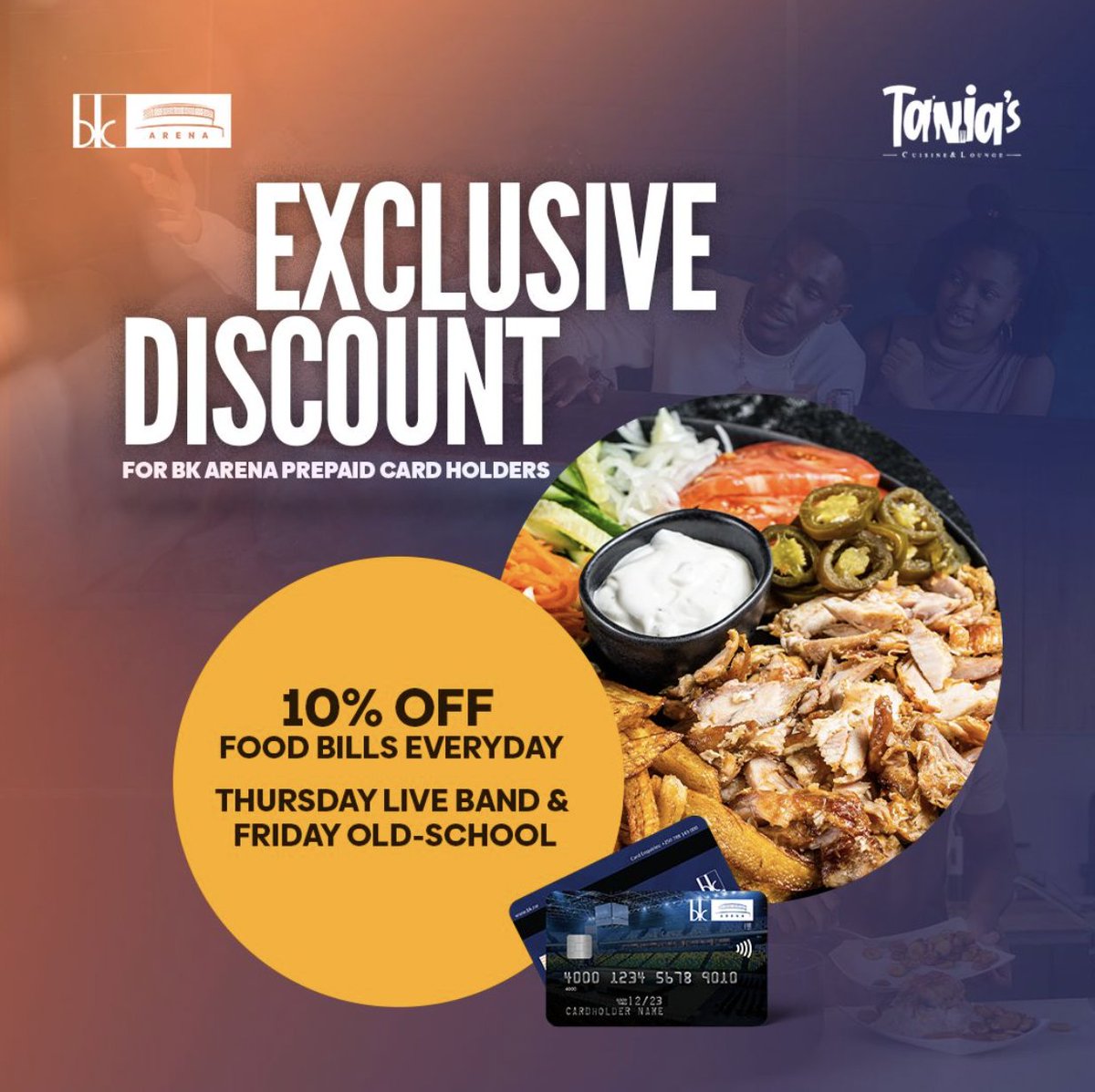 LoungeTania's tweet photo. Hey friends, it's that day week. The seastars will be performing live. And guess what??? You can also get a 10% discount with your BK Arena prepaid card. Please book your spot https://t.co/9LJb6xAki3